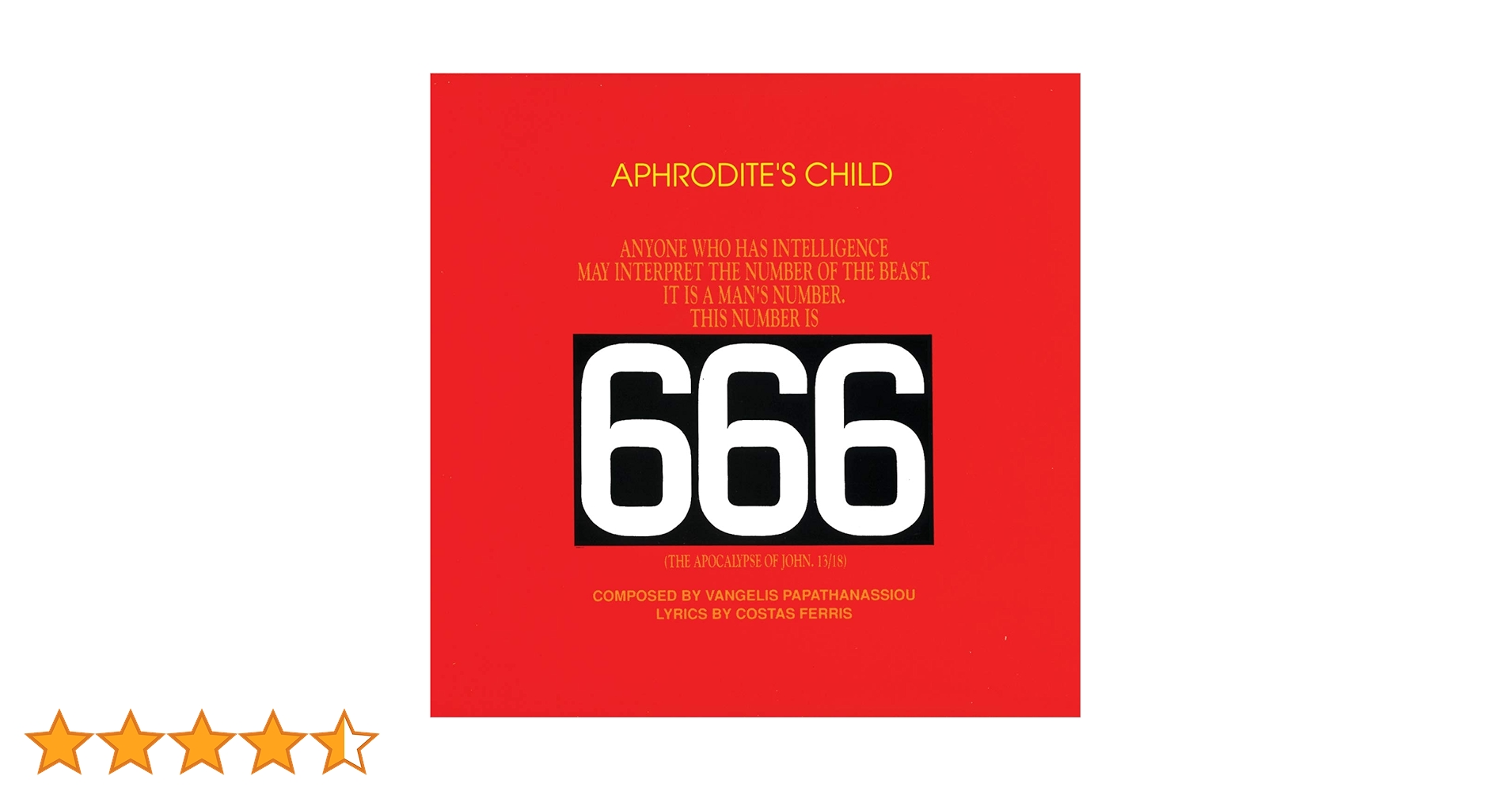 Amazon.co.jp: 666: Apocalypse of St John - Aphrodite's Child